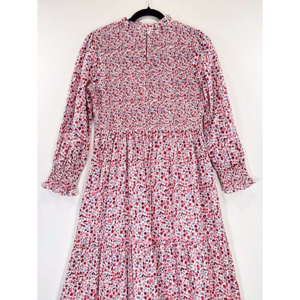 NWT Pink City Prints Maxi Dress Pink Scarlet Forest Isabel Smocked Tiered Small - Picture 10 of 13